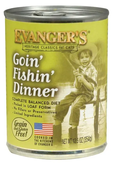 12/12.5 oz. Evanger's Goin' Fishin' Dinner For Cats - Treat
